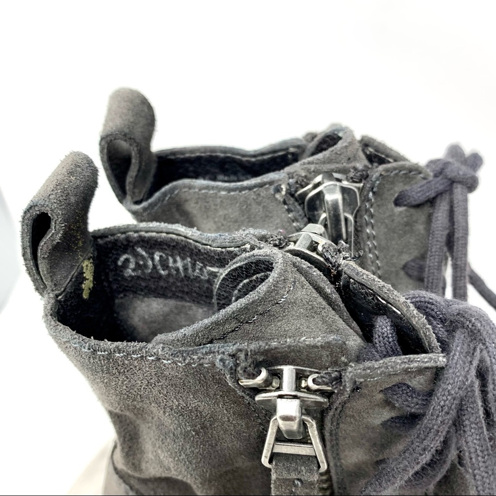 Dolce Vita Lela Lace Up Suede Combat Boots 8.5 Moto Bohemian Edgy Chunky Classic - Picture 9 of 16